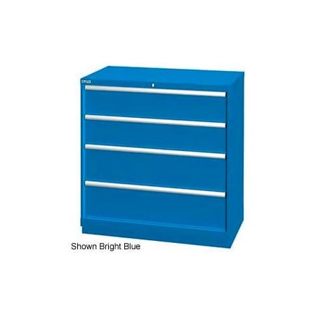 Lista International Lista 40-1/4"W Drawer Cabinet, 4 Drawer, 24 Compart - Light Gray, Keyed Alike XSHS0900-0401LGKA